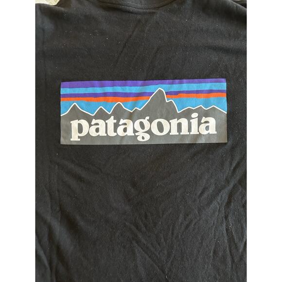 Patagonia Black Logo Responsibili-Tee Long Sleeve Shirt XL - Picture 3 of 4